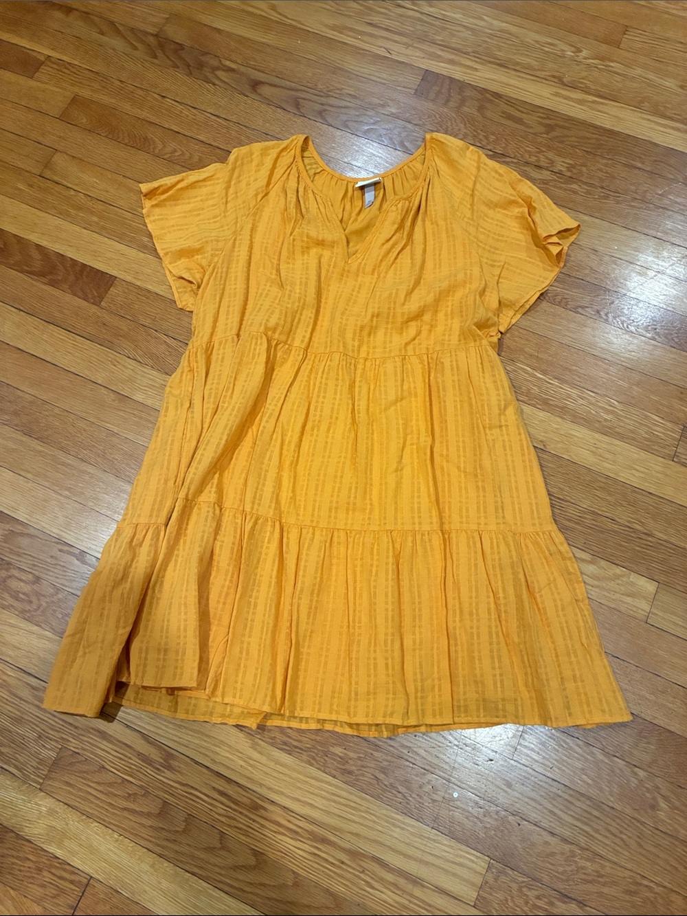 Knox Rose Sunny Yellow Tiered Mini Dress